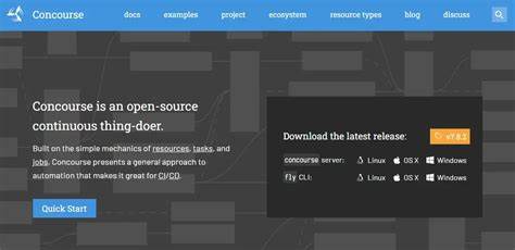 Concourse作为一款强大且灵活的开源持续集成与持续交付工具,通过其独特的资源、任务和作业机制,帮助开发团队实现高效自动化流水线管理,保障软件交付的稳定与安全。本文详细介绍Concourse的核心特性、架构设计及实际应用,助力读者全面了解并掌握这一先进CI/CD平台。
