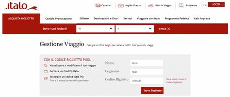 全面解析Italo高速列车旅程管理系统,指导用户如何轻松预订、更改及管理车票,助力乘客享受便捷高效的出行体验。本文深入介绍Italo官网的功能与服务,帮助旅客了解使用流程及注意事项,提高旅途质量。

