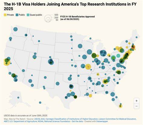 基于公开移民与雇主数据,解析H-1B签证人才在美国高等科研机构的地理分布、财务影响与政策风险,探讨院校与公共部门应对移民政策收紧的可行路径
