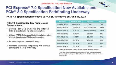 PCI-Sig Releases PCIe 7.0 Specification to Support 128.0 GT/S Transfer Rates