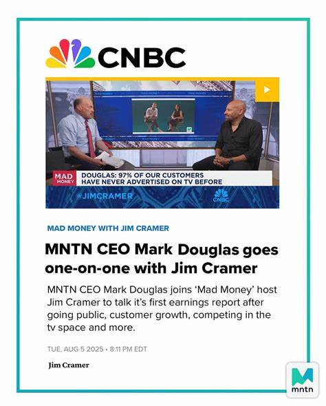 本文深入分析了知名财经评论员吉姆·克莱默对广告科技公司MNTN最新季度业绩的看法,探讨了该公司在连接电视广告领域的发展潜力及未来投资展望。
