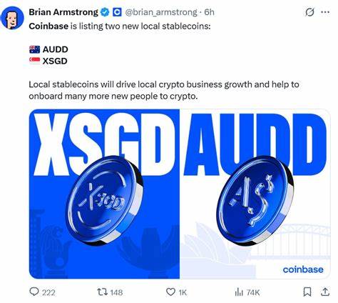 随着数字货币市场不断发展,Coinbase推出基于新加坡和澳大利亚本地货币的非美元稳定币,旨在推动全球本地用户的入门和普及,开启加密资产本地化应用新时代。本文深度解读该举措背后的战略意义及未来市场潜力。
