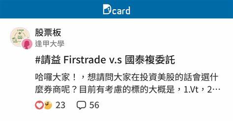 本文深入探討Firstrade與國泰複委託兩大美股投資平台的優缺點,並針對手續費、交易靈活性、安全性及使用體驗等核心面向,協助台灣投資人根據自身需求做出最適合的選擇。
