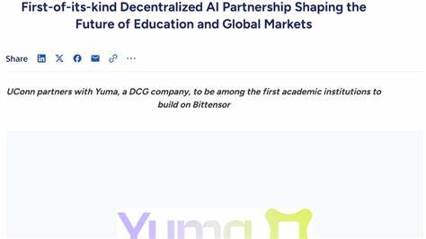 尤玛公司与康涅狄格大学合作推出创新性的去中心化人工智能项目BittBridge,为学生提供实践机会,推动区块链与人工智能技术在教育和市场中的深度融合,开创全球AI应用和教育模式的新纪元。
