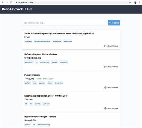 远程工作正成为软件开发行业的主流趋势。借助高级岗位聚合平台,开发者可以跨越地域限制,轻松获得最新最全的远程职位信息,找到理想的工作机会,实现职业发展新突破。

