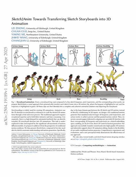 深度解析Sketch2Anim技术如何通过多条件运动生成和2D-3D神经映射,实现草图故事板向高质量3D动画的自动转换,助力动画创作效率提升与互动编辑体验革新。
