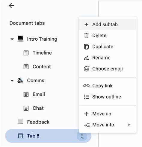 深入探讨如何在Google Docs中创建和管理文档标签,通过高效组织和便捷导航优化文档结构,助力提升办公效率。本文详细介绍标签的功能及操作步骤,特别针对iPhone和iPad用户的使用技巧,帮助你轻松管理多章节文档。
