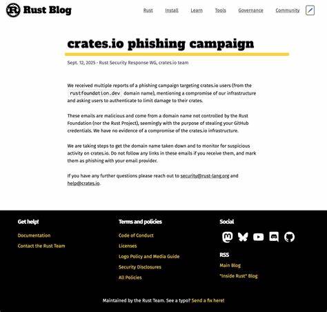 近年来,针对开源软件生态系统的安全威胁日益加剧,crates.io用户正面临一场复杂的网络钓鱼攻击。本文深入解析该钓鱼活动的背景、手法及危害,并提供有效的防护措施,助力开发者安全使用rust生态资源。
