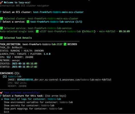 了解Lazy-ECS如何通过交互式命令行界面简化AWS ECS集群的管理与调试,实现集群、服务、任务和容器的高效导航与监控,提升运维效率。
