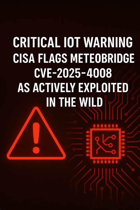 CISA将Meteobridge中的CVE-2025-4008列入已知被利用漏洞目录,风险为高危命令注入并可能导致以root权限远程执行代码。文章解析漏洞成因、利用方式、影响范围与检测与缓解建议,帮助企业与个人采取务实防护措施并快速响应。
