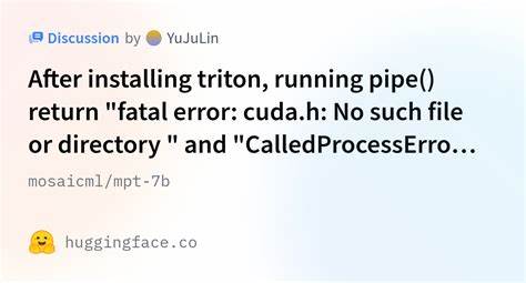 解决 Triton 安装后运行时报错 fatal error: cuda.h 找不到 的全流程指南
