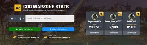 深入介绍 COD Warzone 数据追踪器的功能、排行榜与实战数据解析,帮助玩家通过统计分析掌握战绩、优化负载与提升竞技表现
