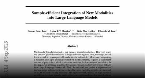 SEMI:以样本高效方式将新模态整合入大型语言模型的前沿方法
