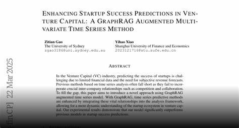 随着风险投资行业竞争的加剧,准确预测初创企业的成功与否成为投资决策的关键。通过引入GraphRAG增强的多变量时间序列方法,风险投资机构能够有效整合企业间复杂的竞争与合作关系,实现对初创企业成功可能性的更精准预测。本文探讨了这一新颖方法的原理、技术优势及实际应用价值,为投资者提供科学决策支持。
